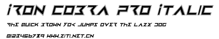 Iron Cobra Pro Italic.ttf字體轉換器圖片