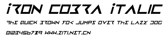 Iron Cobra Italic.ttf字體轉換器圖片