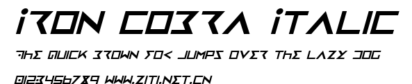 Iron Cobra Italic.ttf字體轉換器圖片
