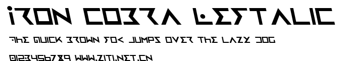 Iron Cobra Leftalic.ttf字體轉換器圖片