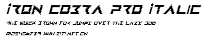 Iron Cobra Pro Italic.ttf字體轉換器圖片