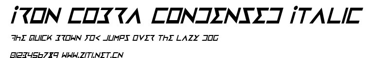 Iron Cobra Condensed Italic.ttf字體轉換器圖片