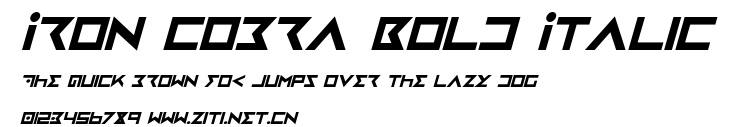 Iron Cobra Bold Italic.ttf字體轉換器圖片