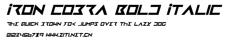 Iron Cobra Bold Italic.ttf字體轉換器圖片