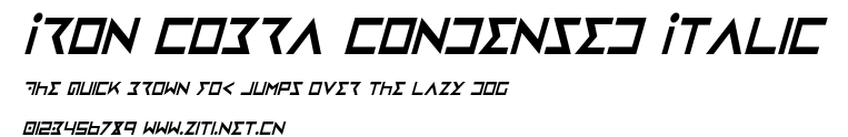 Iron Cobra Condensed Italic.ttf字體轉換器圖片