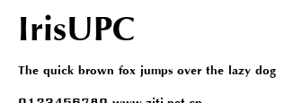IrisUPC.ttf字體轉換器圖片