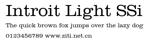 Introit Light SSi.ttf字體轉換器圖片