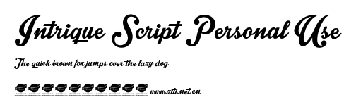 Intrique Script Personal Use.ttf字體轉換器圖片