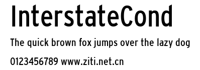 InterstateCond.ttf字體轉換器圖片