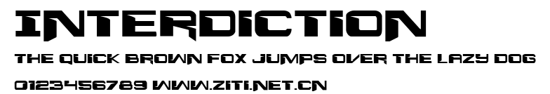 Interdiction.ttf字體轉換器圖片