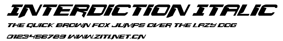 Interdiction Italic.ttf字體轉換器圖片