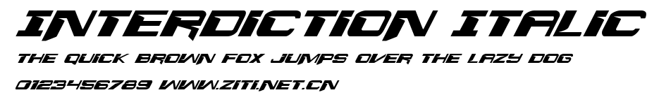 Interdiction Italic.ttf字體轉換器圖片