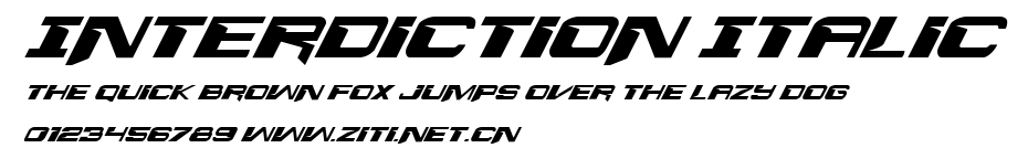 Interdiction Italic.ttf字體轉換器圖片