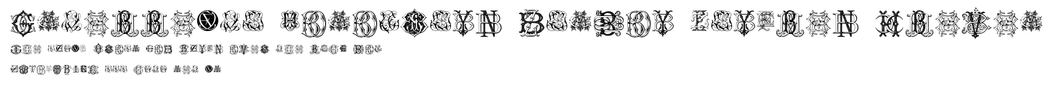 Intellecta Monograms Random Samples Eleven.ttf字體轉換器圖片