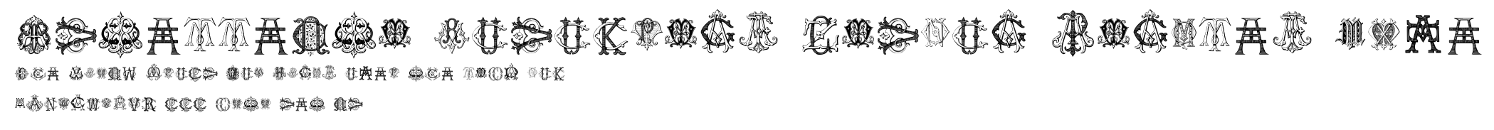 Intellecta Monograms Random Samples Five.ttf字體轉換器圖片