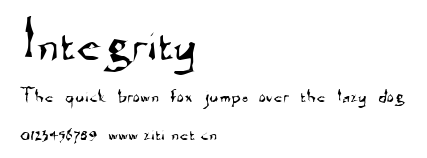 Integrity.ttf字體轉換器圖片