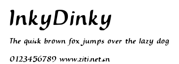 InkyDinky.ttf字體轉換器圖片