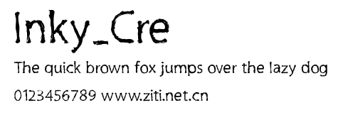 Inky_Cre.ttf字體轉換器圖片