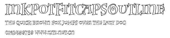 InkpotFitcapsOutline.ttf字體轉換器圖片