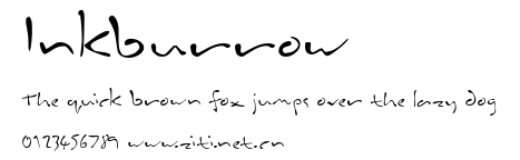 Inkburrow.ttf字體轉換器圖片