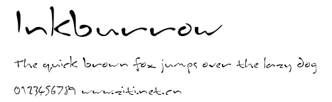 Inkburrow.ttf字體轉換器圖片
