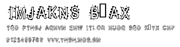Inkblot Baby.ttf字體轉換器圖片