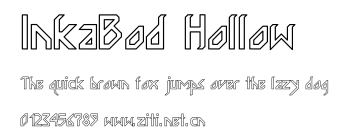 InkaBod Hollow.ttf字體轉換器圖片