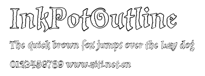 InkPotOutline.ttf字體轉換器圖片