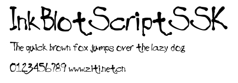 InkBlotScriptSSK.ttf字體轉換器圖片