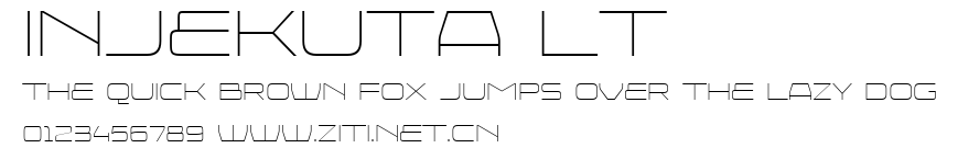 Injekuta Lt.ttf字體轉換器圖片