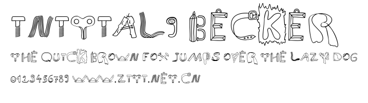 Initial9 Becker.ttf字體轉換器圖片