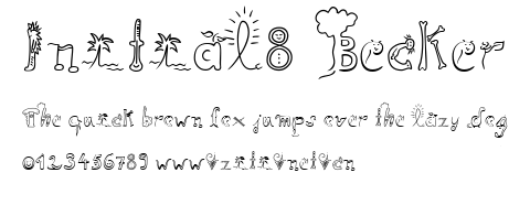 Initial8 Becker.ttf字體轉換器圖片