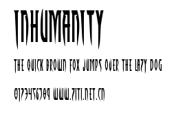 Inhumanity.ttf字體轉換器圖片
