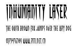 Inhumanity Laser.ttf字體轉換器圖片