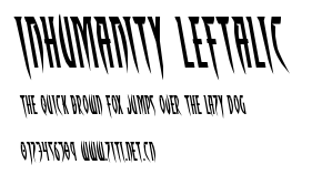 Inhumanity Leftalic.ttf字體轉換器圖片