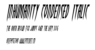 Inhumanity Condensed Italic.ttf