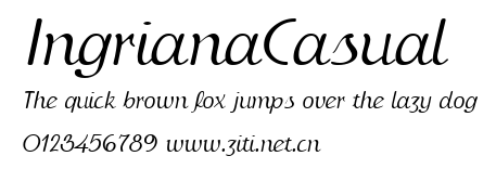 IngrianaCasual.ttf字體轉換器圖片