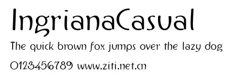 IngrianaCasual.ttf字體轉換器圖片