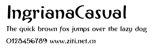 IngrianaCasual.ttf字體轉換器圖片