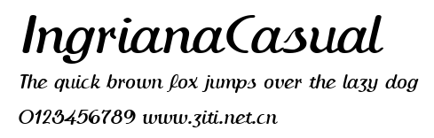 IngrianaCasual.ttf字體轉換器圖片