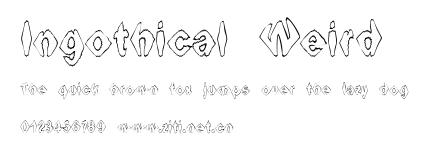 Ingothical Weird.ttf字體轉換器圖片