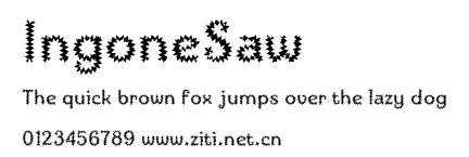 IngoneSaw.ttf字體轉換器圖片