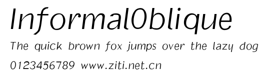 InformalOblique.ttf字體轉換器圖片