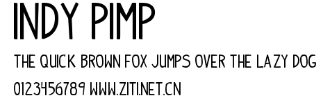 Indy Pimp.ttf字體轉換器圖片