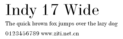Indy 17 Wide.ttf字體轉換器圖片