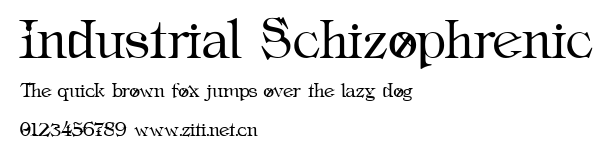 Industrial Schizophrenic.ttf字體轉換器圖片