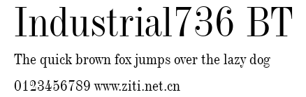 Industrial736 BT.ttf字體轉換器圖片