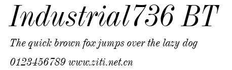 Industrial736 BT.ttf字體轉換器圖片