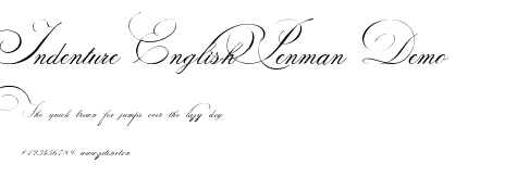 Indenture English Penman Demo.ttf字體轉換器圖片