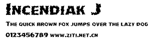 Incendiak J.ttf字體轉換器圖片